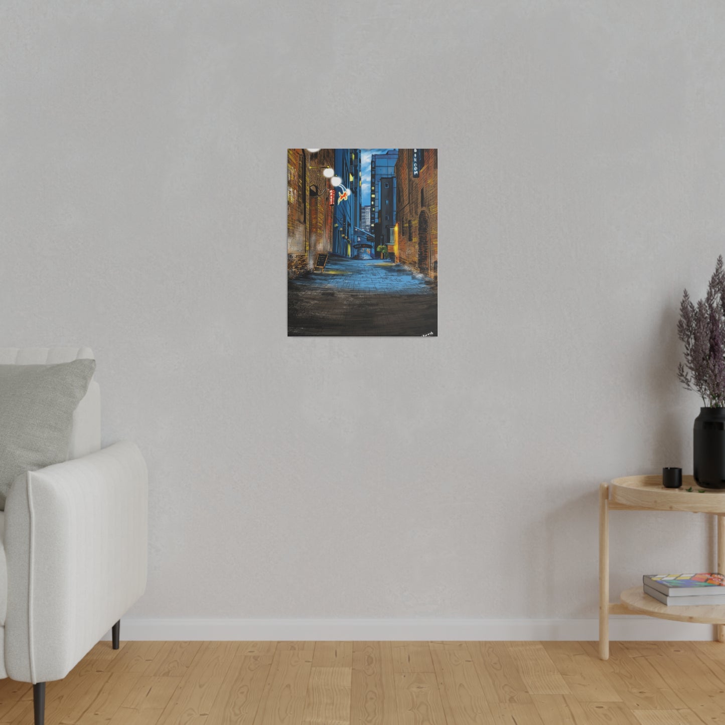 A Quiet Lane in a Busy City - Canvas Print