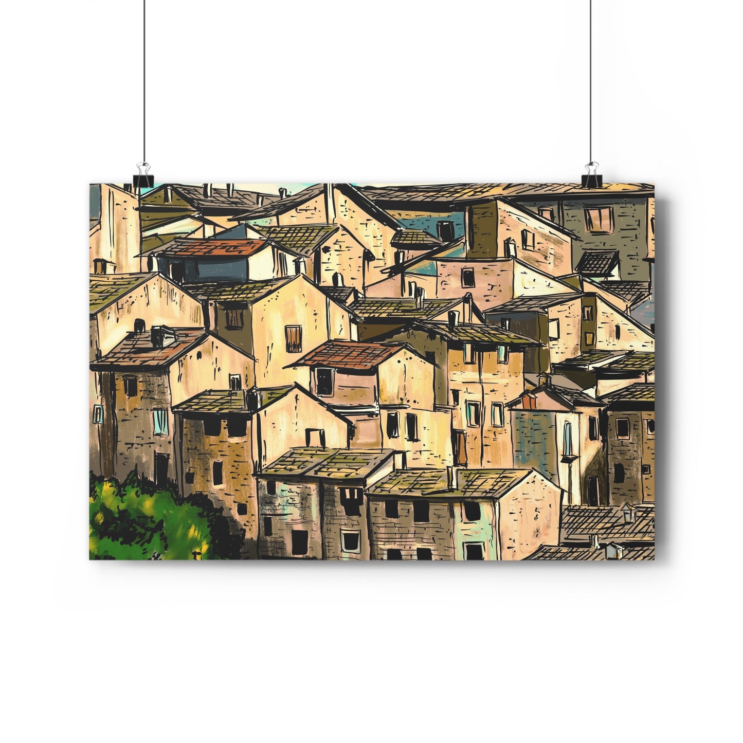 A Majestic View of Scanno, Italy - Premium Poster